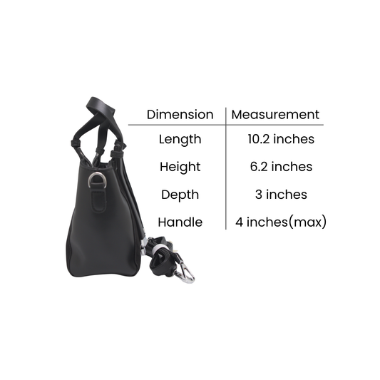 Priscilla Mini Structured Tote in Noir Black