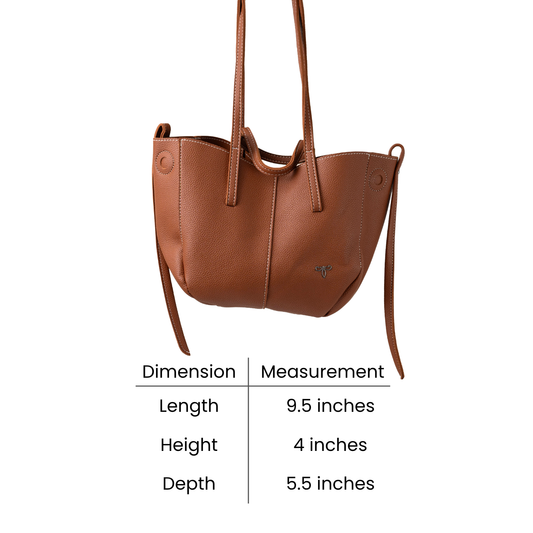 Hannah Soft Tote in Saddle Brown