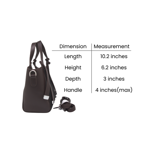 Priscilla Mini Structured Tote in Espresso Brown