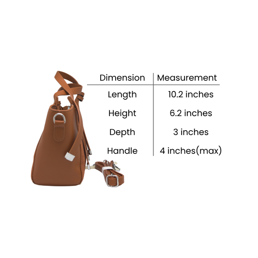 Priscilla Mini Structured Tote in Cognac Saddle