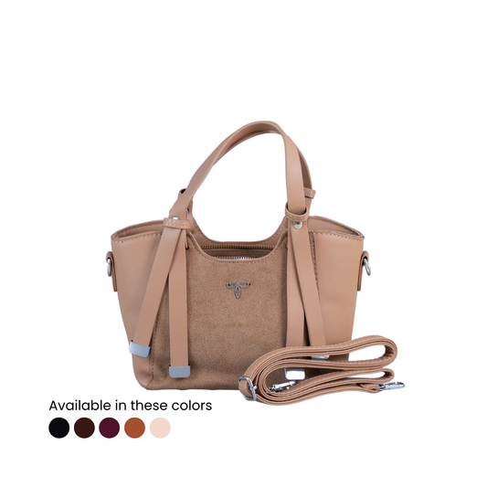 Priscilla Mini Structured Tote in Dune Beige