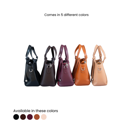 Priscilla Mini Structured Tote in Plume Wine