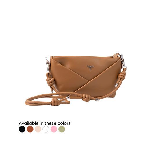 Eve Geometric Bag in Saddle Brown