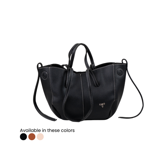 Hannah Soft Tote in Noir Black