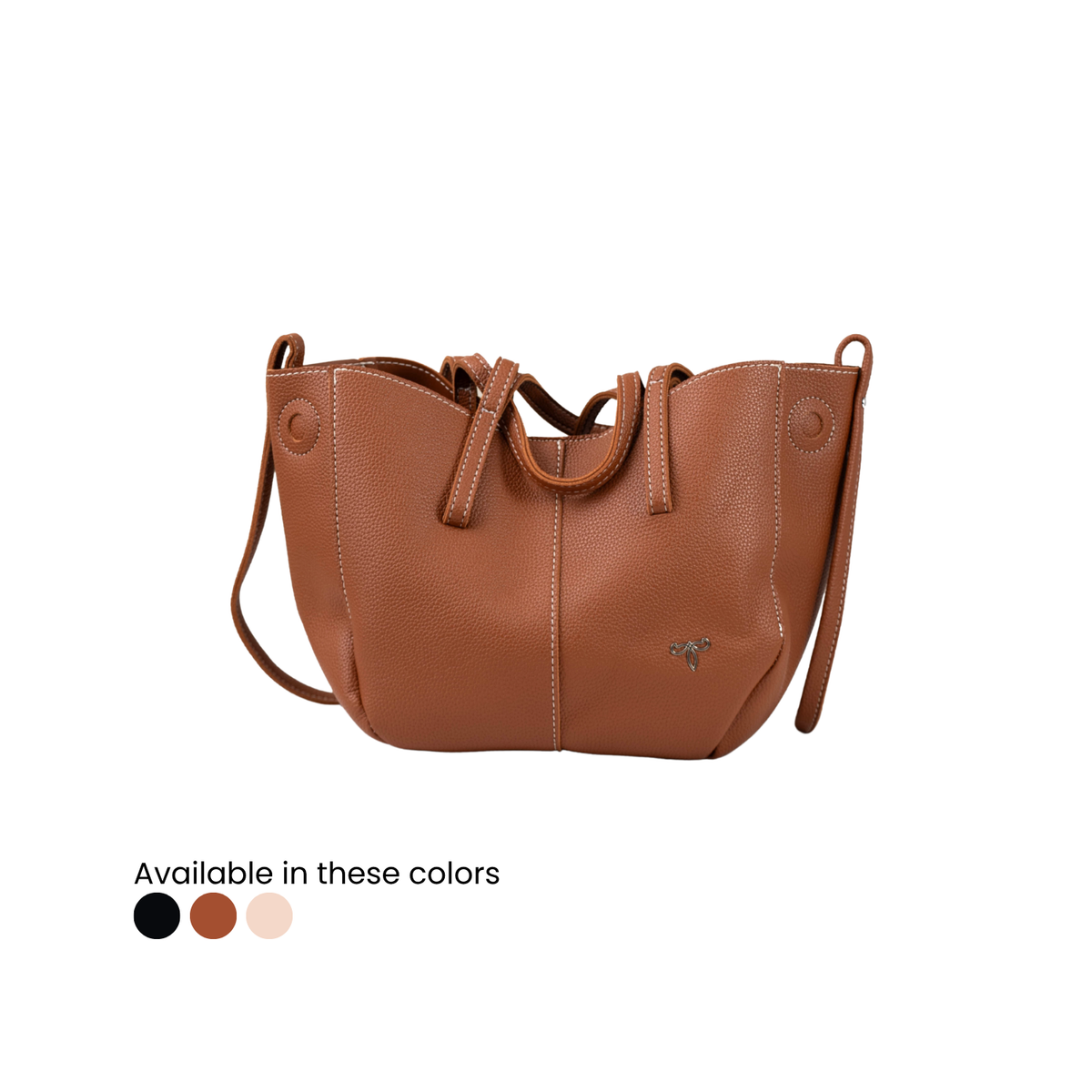 Hannah Soft Tote in Saddle Brown