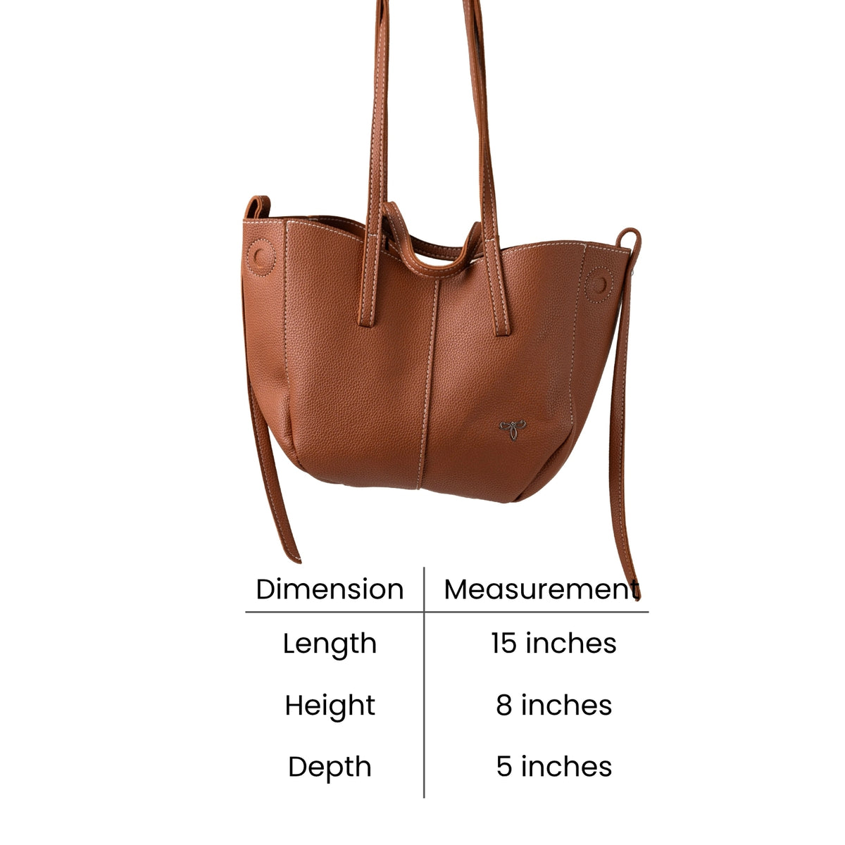 Hannah Soft Tote in Saddle Brown