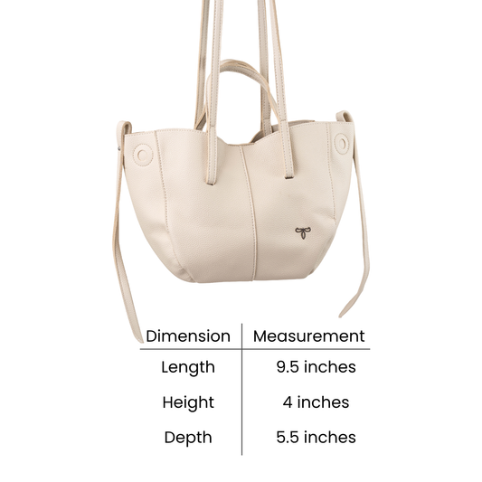 Hannah Soft Tote in Cream White