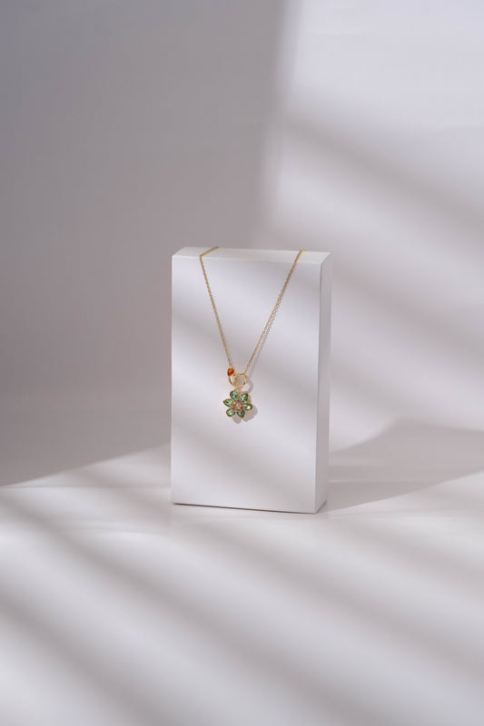 Enchanted Blosson Necklace in Green