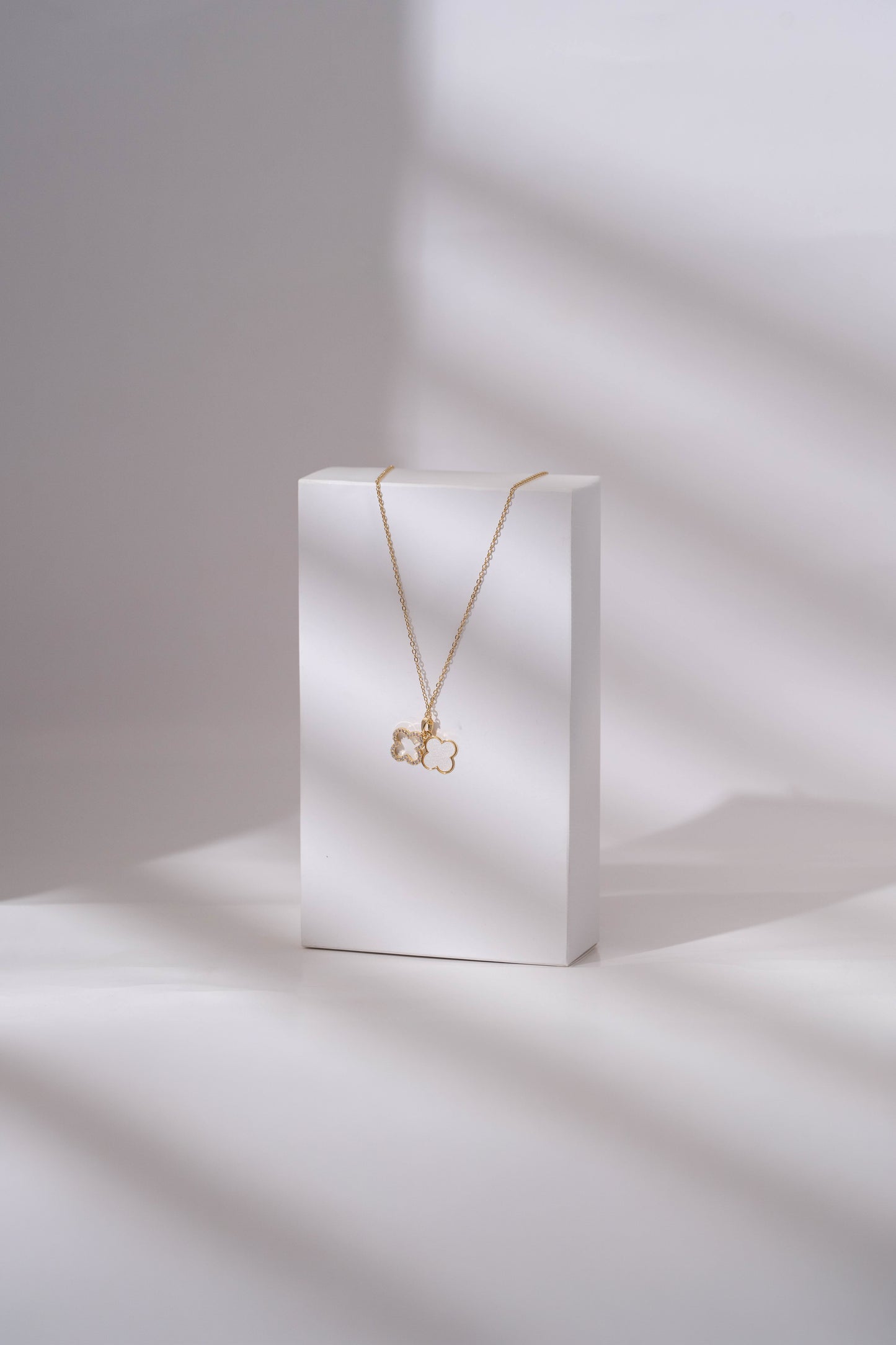 Double Clover Blossom Necklace