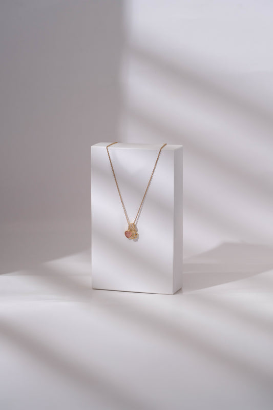 Celestial Heart &amp; Crescent Moon Necklace
