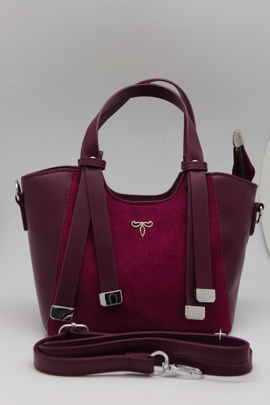 Priscilla Mini Structured Tote in Plume Wine