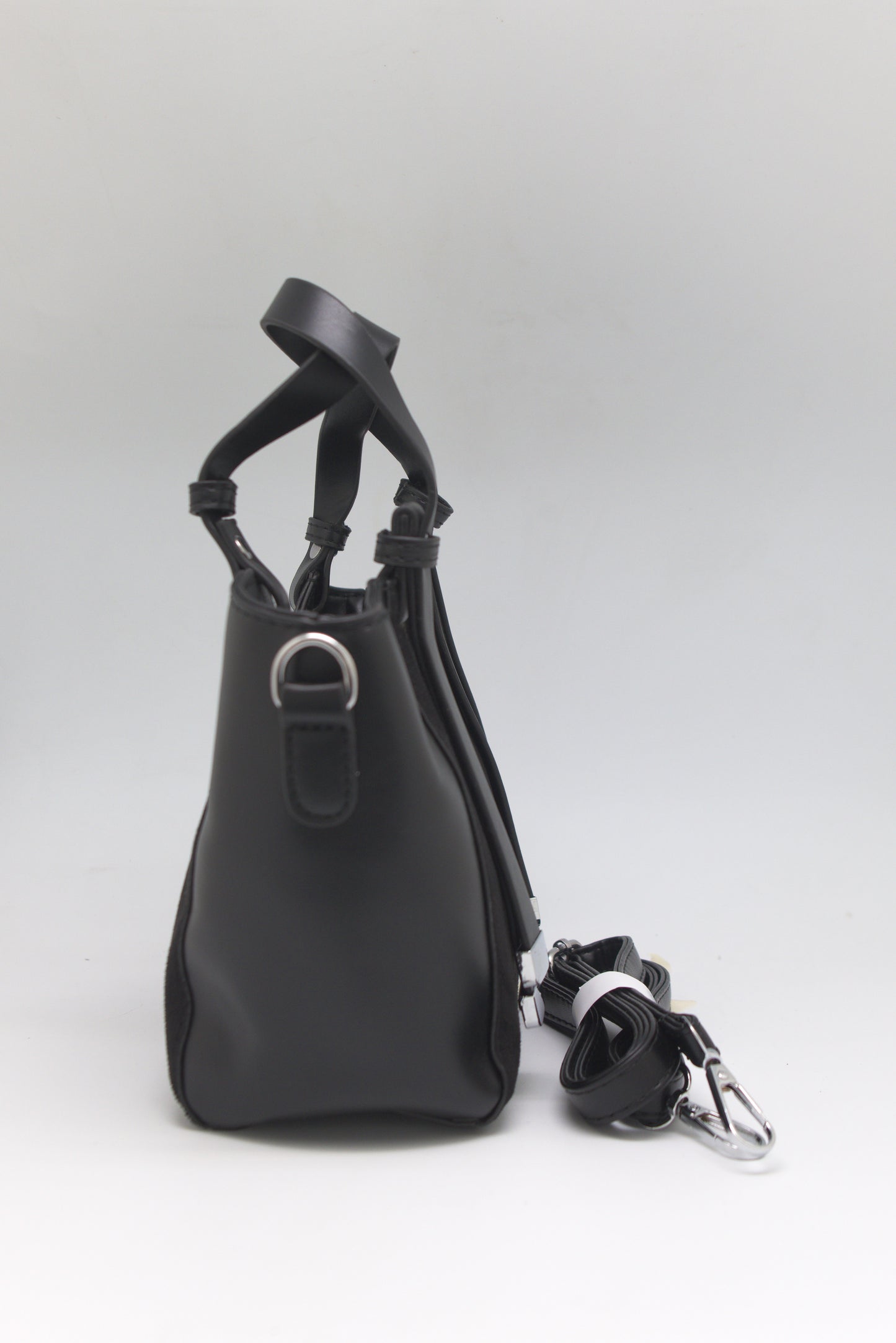 Priscilla Mini Structured Tote in Noir Black