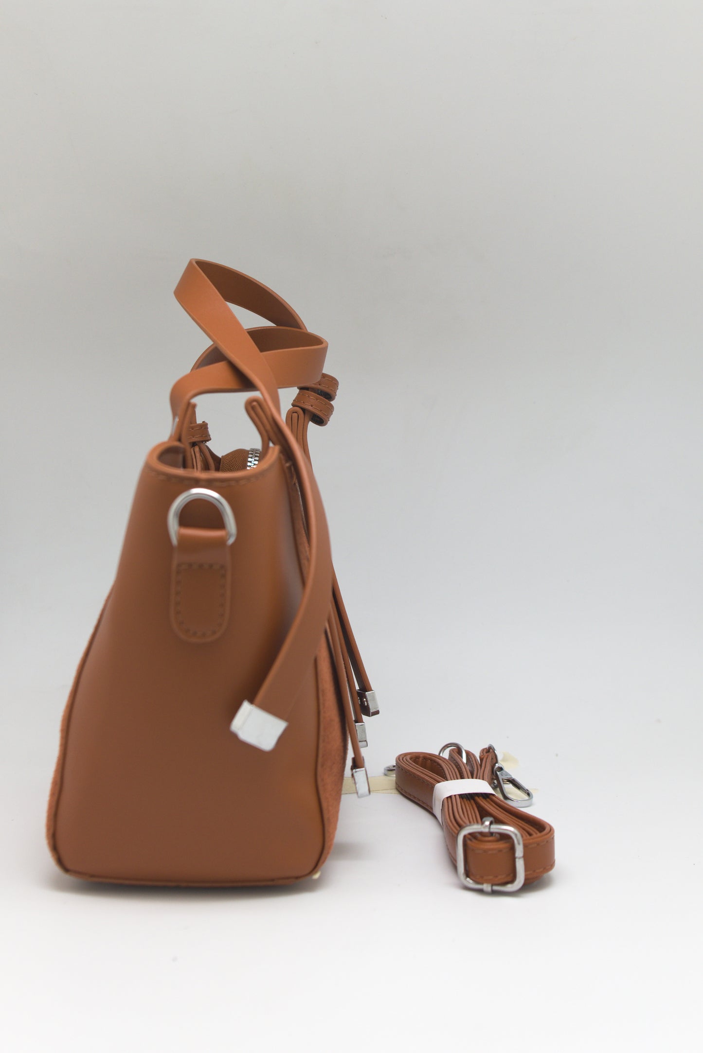 Priscilla Mini Structured Tote in Cognac Saddle
