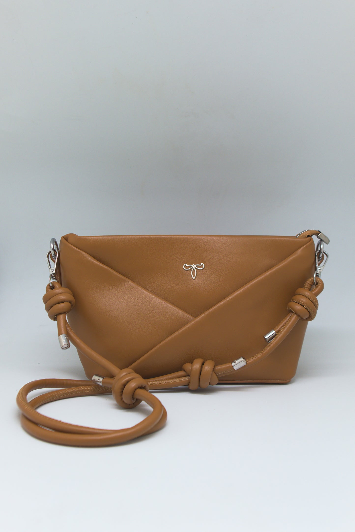 Eve Geometric Bag in Saddle Brown