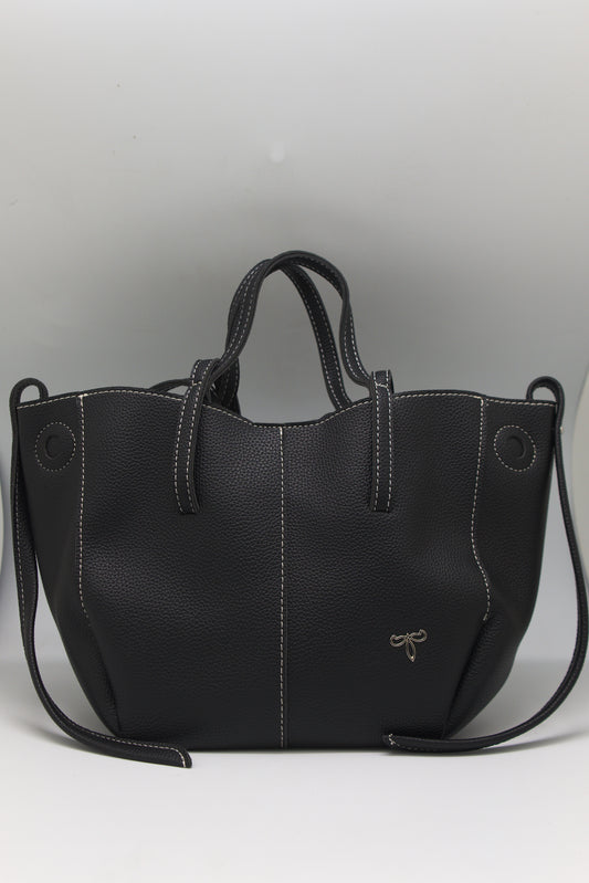 Hannah Soft Tote in Noir Black